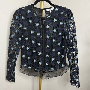 NWT Karina Grimaldi crochet star shirt‎